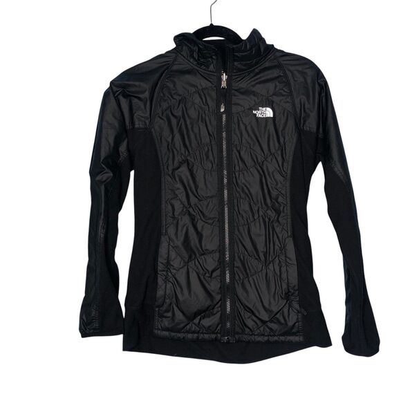 The North Face Jacket Girl Extra Large Black Madison Reversible Full Zip Outdoor